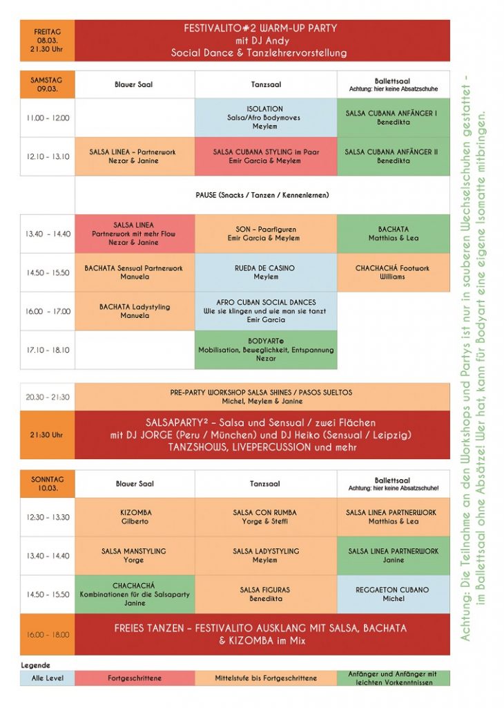 Workshops in Salsa und mehr beim Salsafestival Leipzig März 2019